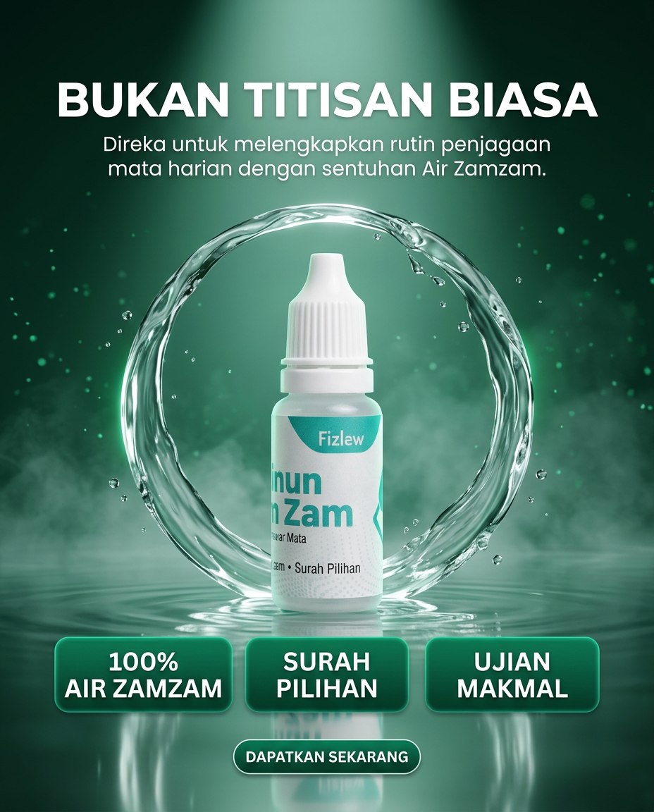 Botol Ainun ZamZam: 100% air zamzam, surah pilihan, ujian makmal